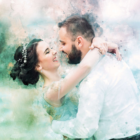 Familienportrait im Wasserfarben Stil