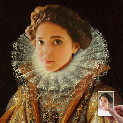 Frau als Gemälde Prinzessin