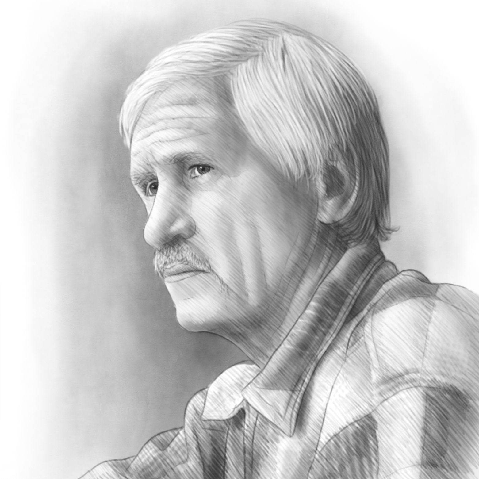 Bleistiftzeichnung eines alten Mannes